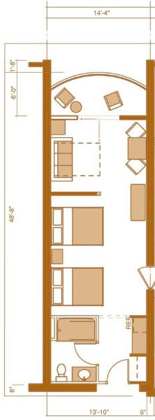 One bedroom condo floor plan
